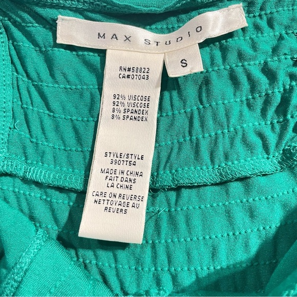 Max Studio Green Sleeveless Pleated Bodice Maxi Dress Size Small - Picture 8 of 11